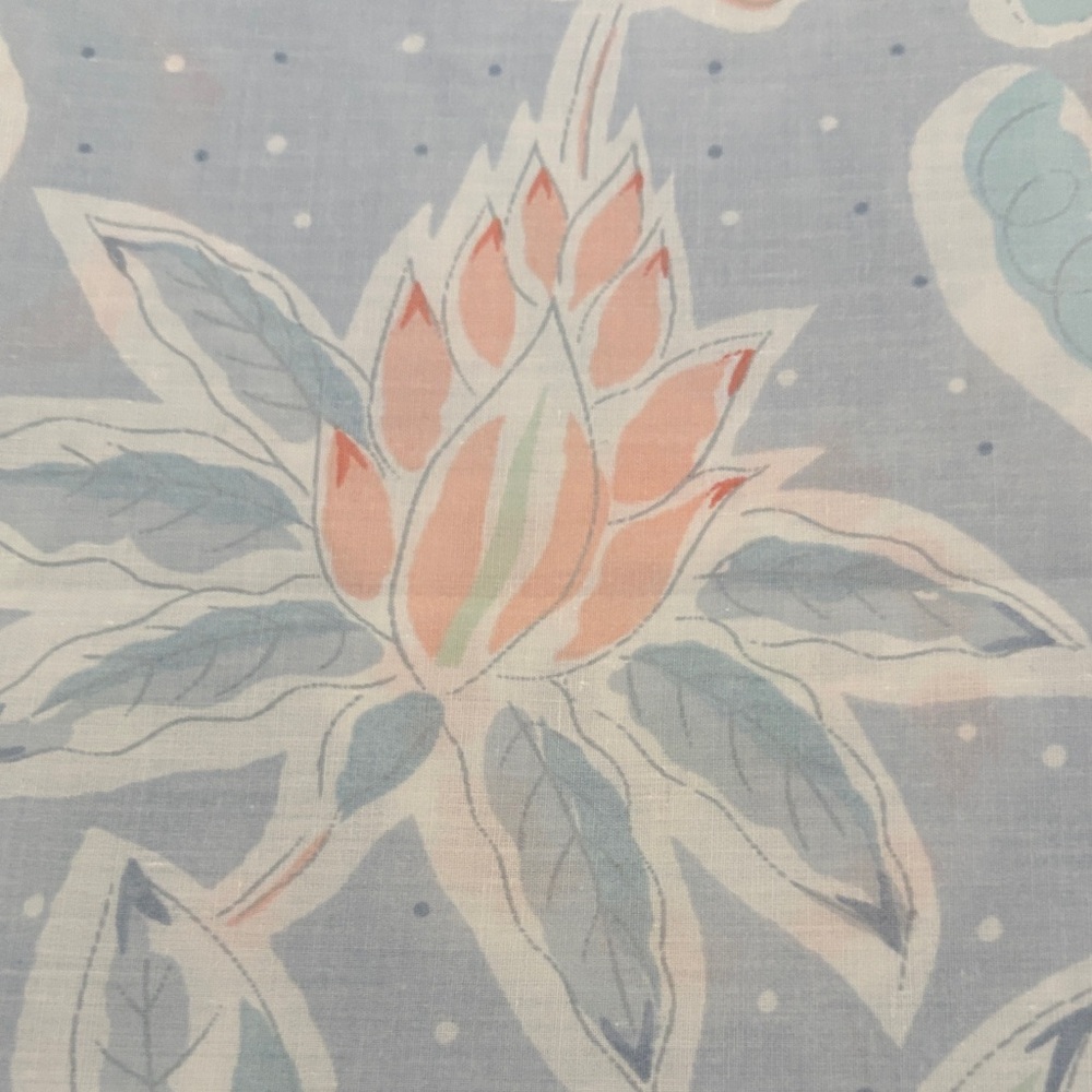 JCPenney Blue and White Striped Fabric vintage set of two unused pillowcases